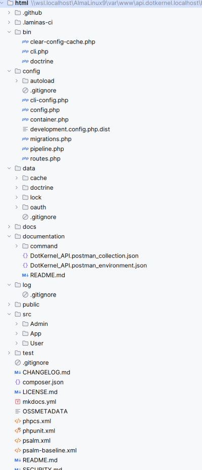 Dotkernel API File Structure!