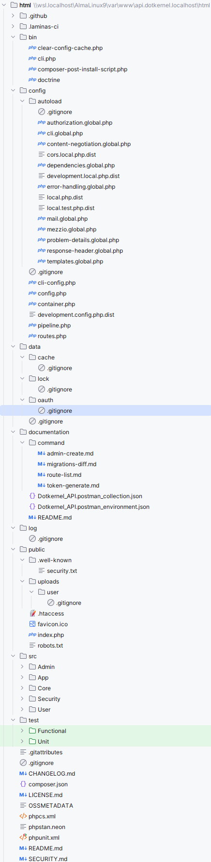 Dotkernel API File Structure!